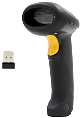 TEEMI Wireless Barcode Scanner Handheld Automatic 1D Laser Rechargeable Bar Code Reader USB Plug and Play with 2.4G Receiver for Windows PC Mac OS Linux (No Stand)