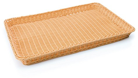Brotkorb Bäckerkorb 60x40x5 cm – Hellbraun, Premium Qualität, Spülmaschinenfest, robust, lebensmittelecht