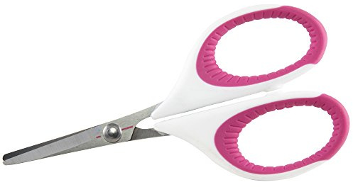 SINGER 07190 4-Inch Craft Scissors with Pink and White Comfort Grip, ,