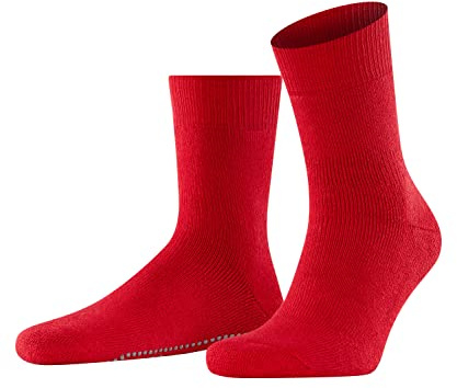 FALKE Homepads M Hp algodón lana puños en la suela 1 par, Calcetines para casa , Rojo Scarlet 8280, 43-46