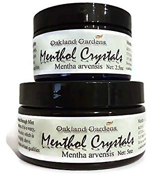 BULK Menthol Crystals - USP - Highest Quality USP Grade Menthol Crystals - Soothing & Cool Aromatherapy & Tension Relief - By Oakland Gardens (70+ Grams = 2.5 oz)