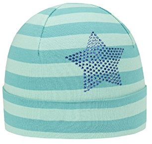 Döll Mädchen Mütze Topfmütze Jersey 1738840930, Gestreift, Gr. S (Herstellergröße: 49), Blau (Pool 3255)