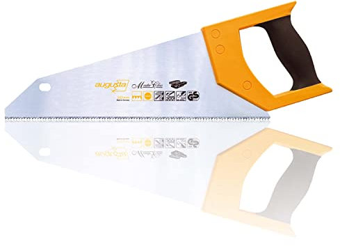 Augusta-Heckenrose 350 mm sega per volpi(cassetta degli attrezzi) - sega a mano speciale con impugnatura morbida a 2 componenti - per la lavorazione di piani di lavoro e pannelli truciolari