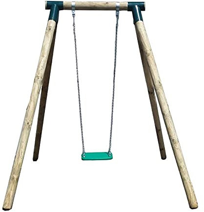 Spilli Outdoor World Altalena 'Pine' XXL Alta Sedile in Gomma con Catene x Bambini, Ragazzi e Adulti Tutti Verdi