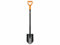Fiskars Gärtnerspaten für harte, steinige Böden, Spitz, Länge: 117 cm, Stahl-Blatt und -Stiel, Kunststoff-Griff, Schwarz/Orange, Solid, 1003455