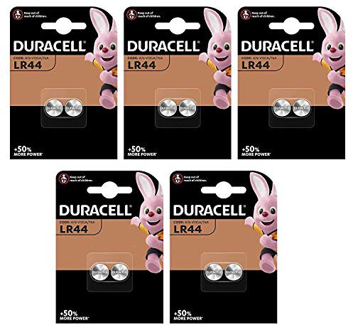 Duracell PX76A piles bouton alcalines LR44 A76 - 1.5v - Lot de 5x2 (10 piles)