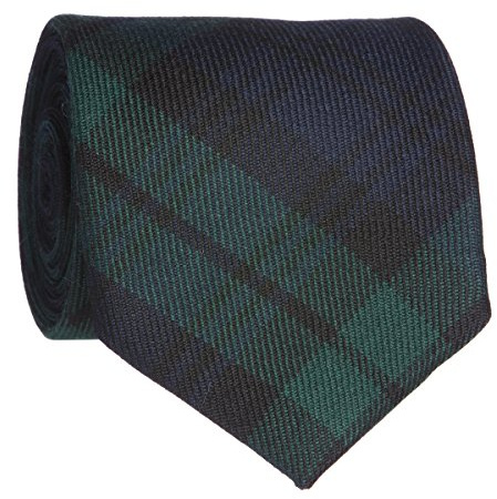 Lochcarron Krawatte, 100% Wolle, 142 cm lang - Blau - Einheitsgröße