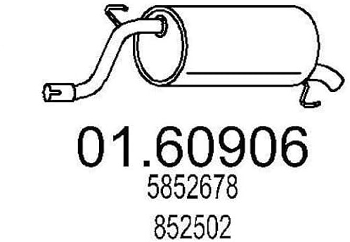 MTS 01.60906 Endschalldämpfer Kompatibel mit OPEL Corsa D Schrägheck S07