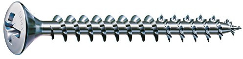 SPAX - Universalschraube, 3,5 x 17 mm, 1000 Stück, Linsensenkkopf, Kreuzschlitz Z, 4CUT, Vollgewinde, Galvanisch blank verzinkt A2J - 0241010350175