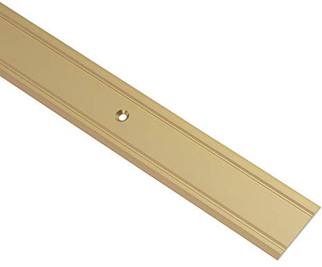 Gedotec Profilé de transition en aluminium Profilé de sol perforé à visser - SUPER PLAT | Largeur 30 mm | Alu laiton anodisé | 200 cm | 1 pièce - Profilé de compensation pour vinyle - stratifié UVM.