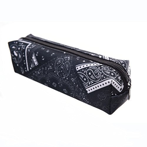 Mäppchen Federtasche Schlamperbox Federmäppchen Schüleretui Stiftemappe Schwarz Bandana Black [008]