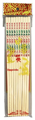 yoaxia ® - China Besteck 10 Paare Kunststoff Essstäbchen 26.5cm PLASTIC CHOPSTICKS [ DRACHE & PHOENIX ]