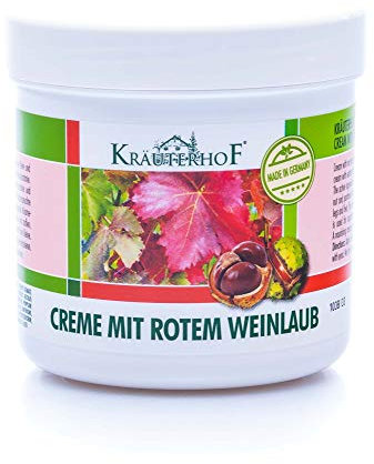 Crème pour Pieds et Jambes Krauterhof aux Extraits de Feuille de Vigne Rouge et de Bogues de Châtaignes 250 ml