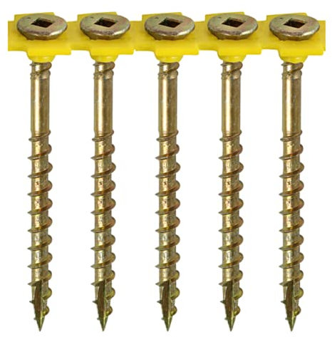 TIMCO 00055COLLF Collated Flooring Screw - Square Drive - Countersunk - 4.2 x 55 - Yellow - Box of 1000