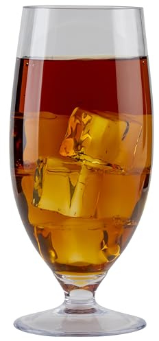 G.E.T. SW-1467-CL-EC 18 oz. Goblet Glasses, Reusable Plastic (Pack of 4)