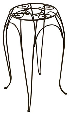 Panacea 89154 Cameo Round Plant Stand, Brown, 8.375-Inch by 10-Inch Height