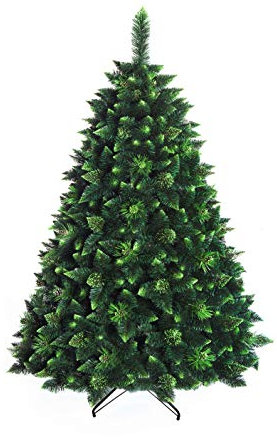 CHRISTMAS TREE New Boxed Traditional Forest Green Luxury TREE (Olive Pine, 220 cm)