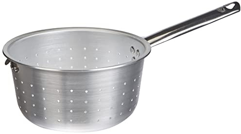 Ollas Agnelli Colador cónicos con Mango y el Gancho de Aluminio Tubular de Acero Inoxidable, 2.9 litros, Plata