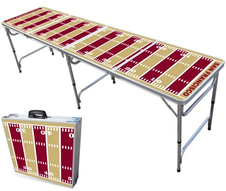 8-Foot Professional Beer Pong Table - San Francisco Football Field