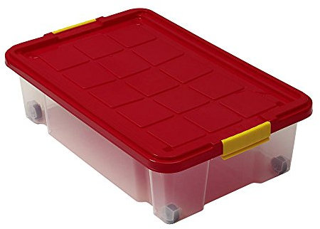 6 Stück AXENTIA Unterbettkommode mit Rollen, Unterbettroller, Unterbettbox, Aufbewahrungsbox, 60 x 40 x 18 cm, 28 Liter