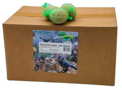 Anhaltiner Meisenknödel mit Netz 100 Stück Premiumfutter Meisenfutter eigene Herstellung in Deutschland im Familienbetrieb frisch produziert