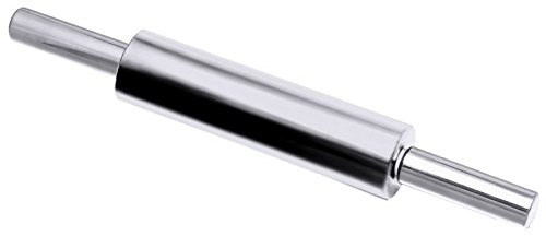 getgastro Mattarello in Acciaio Inox 18/10, Finitura Satinata, con Starr Manici fissi, Pesante qualità/Lunghezza: 47 cm | erk