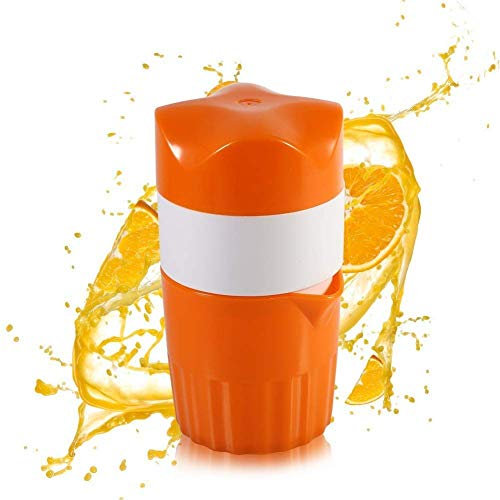 Presse-agrumes Manuel - Extracteur de Jus d'Orange/Limon/Citron - ABS Alimentaire Sans BPA - Design Ergonomique pour Cuisine/Restaurant (Couleur: Orange) - Facile à Nettoyer