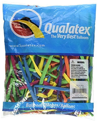 100 Tropical 260Q Assorted Modelling Balloons by Qualatex