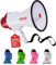 Pyle 30W Megaphone Speaker with Microphone, Loud Bullhorn Megaphones with Siren & Adjustable Volume, Loud Hailer Mega phone, Indoor/Outdoor Use, Perfect for Sports, Police, Safety Drills, Kids & More