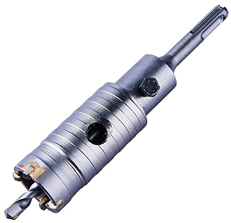 Amtech 35 mm Core Drill with SDS/SDS+ Shank and 8 mm Pilot, Hardened Steel Body with Tungsten Carbide Tip