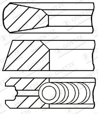 Goetze Engine 08-142500-00 - Kit med elastiskt band