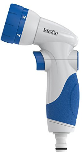 Pistola One-Touch, Colore Blu Bianco, Pistola di irrigazione per Tubo con Attacco Standard, gestita con 2 Dita. Spruzzatore ergonomico Molto Facile da maneggiare.
