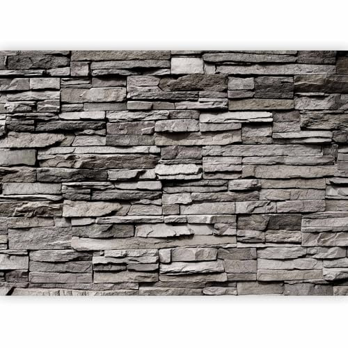 Fototapete murando 350x256 cm Vlies Tapeten Wandtapete XXL Moderne Wanddeko Design Wand Dekoration Wohnzimmer Schlafzimmer Büro Flur Steinmauer Steine Stein Steinoptik 3D Mauer Steinwand