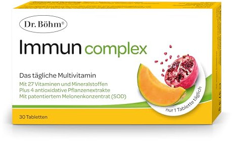 Dr. Böhm Immun complex: Für ein gesundes Immunsystem, mit 20 Vitaminen, Mineralstoffen wie Zink & pflanzlichen Antioxidantien, 30 Tabletten
