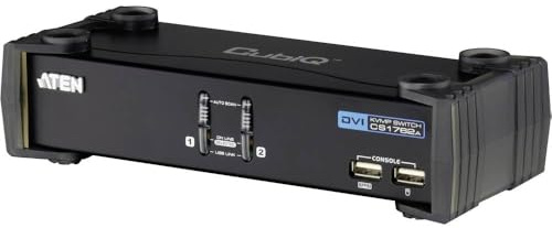 ATEN CS1762A-AT-G KVM 2X Port USB/DVI Switch, schwarz