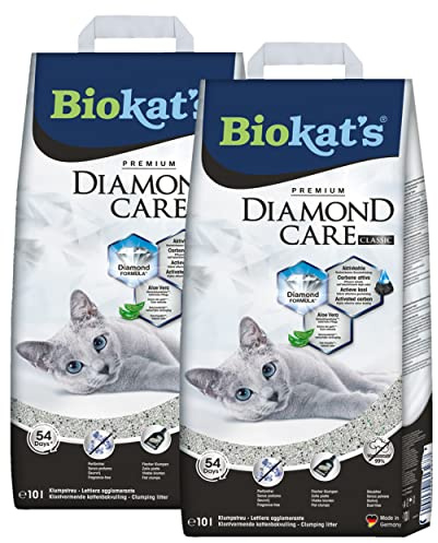 Biokat's Diamond Care Classic Katzenstreu ohne Duft - 2 Sack (2 x 10 L)