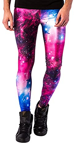 Kapow Meggings Originals Men's Fashion Leggings, 4-Way Stretch Tights for Festivals, Travel, Lounging & Everyday Wear