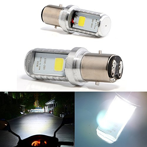 GLL BA20D LED Bulbs S2 Motorcycle Headlight Bulbs COB 10W 900 Lumens for Motorcycles Mopeds Scooters ATV