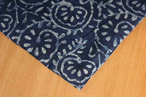 Traditionellt Jaipur Block tryckt bomullstyg handtryckt indiskt tyg, mjukt bomullstyg från Yard-tyg, jaipuri kurti tryckt tyg för halsdukar, sommarklänning tyg (6,5 cm)