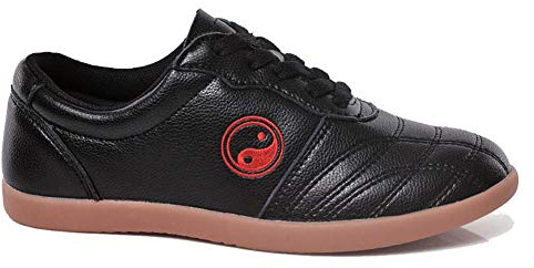 Chaussures d'arts Martiaux, Chaussures De Tai-Chi Baskets Kung-Fu Enfants Adultes Cuir Véritable Antidérapant Respirant Gym Sports De Plein Air