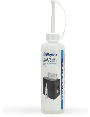 Flacon d'Huile Lubrifiante pour Destructeurs de Documents Coupe Croisée - 240ml -WAYTEX 77319