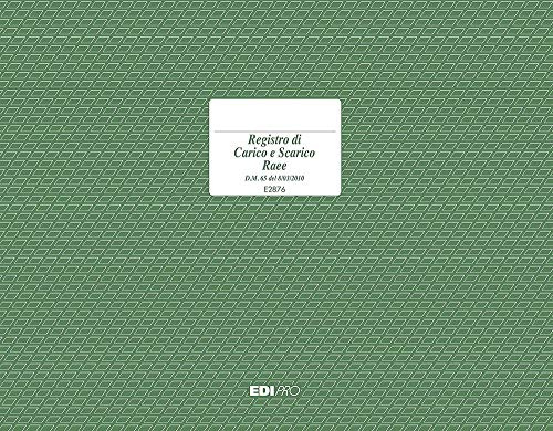 EDIPRO E2876 - Registro de carga de descarga RAEE 43 páginas numeradas f.to 24,5 x 31