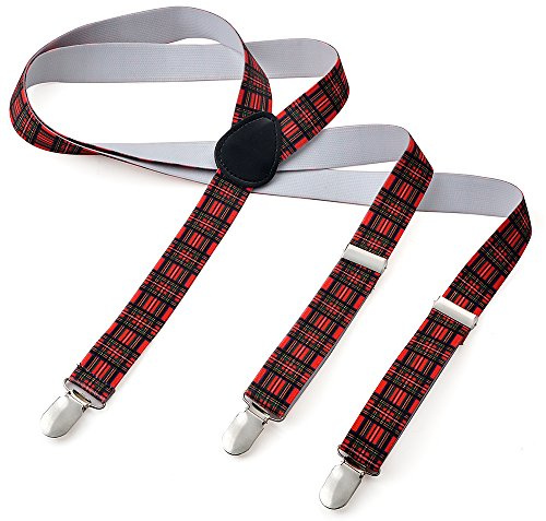 Miobo Bretelle lunghe per bambini, a forma di Y, 3 clip, elastiche, strette, XXS