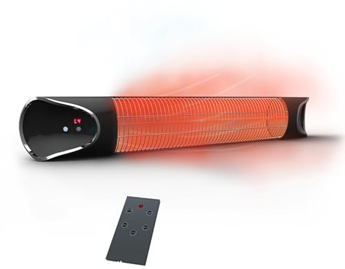 LIVINGTON Instant Heater – infrarotheizung für schnelle Wärme ohne Energieverlust – Infrarot Heizstrahler mit Timer & Fernbedienung - Heizstrahler Terrasse