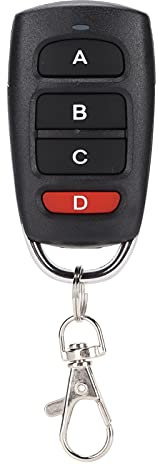 Control remoto universal 433MHz para abrepuertas, aprendizaje programable 4 canales, reemplazo de llavero Fob