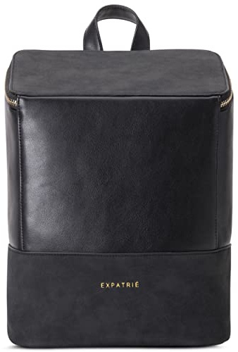 Expatrié Rucksack Damen Klein - Malou - Kleiner Leder Cityrucksack für Uni, Business und Alltag - Lederrucksack Elegant aus Veganem Kunstleder - Wasserabweisend