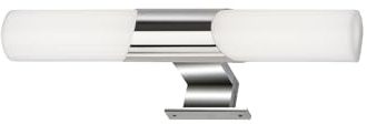 BRILONER Leuchten - LED Spiegelleuchte Bad, Spiegellampe Badezimmer, IP44, neutralweiße Lichtfarbe, 7W, Chrom, 32 cm, 2113-018