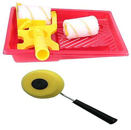 MytaYtPaint Edger Roller Brush Kit Tragbare Handheld Clean Cut Paint Edger Walzenbürste Mit Walzenschalenbürste Für Home Room Wanddeckenmalerei DIY