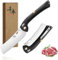 SENBON Couteau de chef pliable 440 Sharp G10 Poignée Couteau de cuisine Camping Outdoor Back Clip Portable Couteau à fruits, YPG10-1