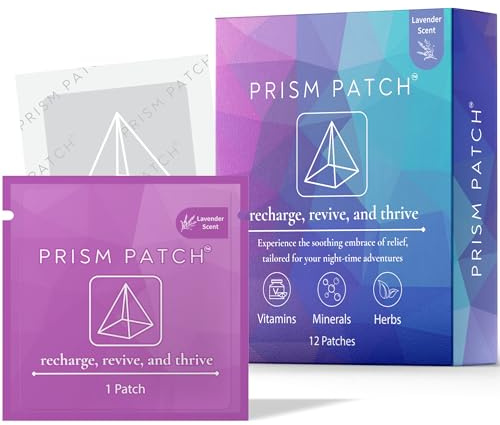 Prism Patch – 12 Individually Wrapped Wellness Patches – Lavender Scented – Waterproof – Perfect for Bachelorette Parties and Night Outs